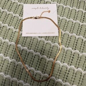 Gold Filled Herringbone Necklace
